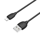 Кабель BOROFONE BX19 USB to iP 2.4A, 1m, PVC, TPE connectors, Black (6931474701756)