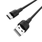Кабель BOROFONE BX30 USB to Type-C, 3A, 1m, silicone, TPE connectors, Black (6931474706928)