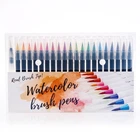 Набор акварельных маркеров Water Color Brush маркер - кисточка 20 цветов. Набор маркеров для рисования и скетчинга