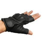 Перчатки тактические кожаные Mil-tec без пальцев черные размер L (12504502_L) - изображение 3