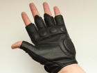 Перчатки тактические кожаные Mil-tec без пальцев черные размер L (12504502_L) - изображение 14
