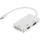 Переходник PowerPlant mini DisplayPort (Thunderbolt) – HDMI, DVI, VGA (3 в 1)