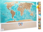 Скретч карта світу з прапорами MyMap Flags edition російською мовою в тубусі, Scratch off map