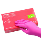 Рукавички нітрилові текстуровані Medicom S 100 шт Рожевий - зображення 1