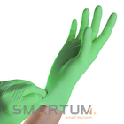 Перчатки нитриловые одноразовые нестерильные без пудры SFM 3.8 г размер M 100 шт - 50 пар Зеленые - изображение 2
