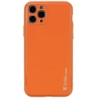 Кожаный чехол Xshield для Apple iPhone 11 Pro Max (6.5") Оранжевый / Apricot Без бренда