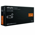 Рукавички нітрилові неопудрені чорні, розмір XL (100 шт/уп) NITRYLEX BLACK 4,4 р. - зображення 1
