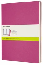 Набір зошитів Moleskine Cahier великий 19 х 25 см нелінований кінетичний рожевий
