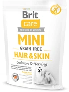 Сухой корм для взрослых собак миниатюрных пород Brit Care Mini Grain Free Hair & Skin