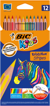 Олівці кольорові Bic Evolution Stripes 12шт (bc9505221)