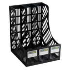 Лоток для бумаг Buromax вертикальный 3 в 1 черный (BM.6100)