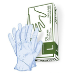 Перчатка Rvin белая "l" 100 штук виниловая (911409/3662/L) - изображение 1