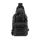 Рюкзак тактический на одно плечо AOKALI Outdoor B14 Black 6L - изображение 1
