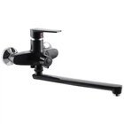 Пластиковый смеситель для ванны PLAMIX Oscar-006 EURO Черный (без шланга и лейки) (PM0600)