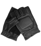 Перчатки тактические кожаные Mil-tec беспалые черные (12515002_2XL) размер 2XL - изображение 1