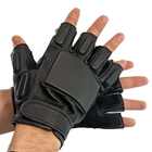 Перчатки тактические кожаные Mil-tec беспалые черные (12515002_2XL) размер 2XL - изображение 3