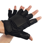 Перчатки тактические кожаные Mil-tec беспалые черные (12515002_M) размер M - изображение 5