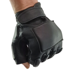 Перчатки тактические кожаные Mil-tec беспалые черные (12515002_M) размер M - изображение 9