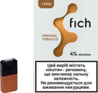Картридж для POD систем Fich Pods Virginia Tobacco 4% 40 мг 0.8 мл (Табак + мёд) (6971575731801) - изображение 1
