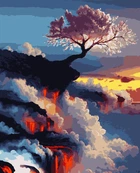 Картина за номерами "Сакура на вулкані" 40*50 см Artissimo PN3505