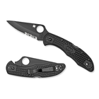 Ніж Spyderco Delica 4 Black Blade полусеррейтор C11PSBBK - зображення 3