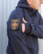 Куртка тактическая FCTdesign на сетке Софтшел 52-54 синяя - изображение 5