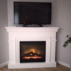 Камин из МДФ и электрокамин 26 дюймов каминокомплект Elegance FN 0826 белый Aristocrat Decor