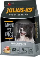 Сухий гіпоалергенний корм для собак Julius-K9 Senior Menu З ягнятком та рисом