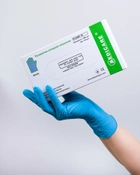 Перчатки смотровые нитриловые Medicare Неопудренные М 100шт Синие (6824 (EG-2211-M)) - изображение 2