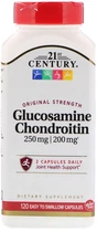 Натуральная добавка 21st Century Glucosamine Chondroitin Original Strength 250 мг 200 мг