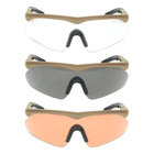 Тактические стрелковые очки SWISS EYE® RAPTOR 3 линзы цвет оправы койот (15620005) - изображение 4