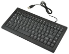 Проводная Компактная Клавиатура мини 838 USB 88 кнопок русская раскладка с лазерной гравировкой Черный (31201) - изображение 1