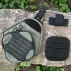 Тактическая сумка для скрытого ношения Scout Tactical EDC ambidexter bag black/gray + органайзер и кобура в комплекте - изображение 1
