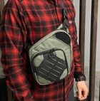 Тактическая сумка для скрытого ношения Scout Tactical EDC ambidexter bag black/gray + органайзер и кобура в комплекте - изображение 3
