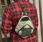Тактическая сумка для скрытого ношения Scout Tactical EDC ambidexter bag black/gray + органайзер и кобура в комплекте - зображення 4