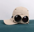 Кепка Бейсболка з маскою Сонцезахисні окуляри Hande Made (C.P. Company) з вигнутим козирком Бежева, Унісекс WUKE One size