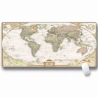 Игровая поверхность Voltronic 300*700 тканевой Карта мира с боковой прошивкой White-gray