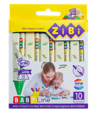 Олівці воскові Zibi Jumbo Baby Line 10 кольорів трикутні (ZB.2482)