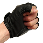 Перчатки тактические кожаные Mil-tec без пальцев черные размер 2XL (12504502_2XL) - изображение 5