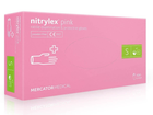 Перчатки нитриловые (S) Mercator Medical Nitrylex Pink розовые (17202500) 100 шт 50 пар (10уп/ящ)