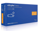 Рукавички нітрилові (XS) Mercator Medical Nitrylex Basic сині (17203600) 100 шт 50 пар (10уп/ящ)