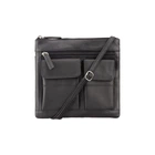 Шкіряна сумка через плече Visconti 18608 Slim Bag (Black)