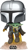 FUNKO POP! Игровая фигурка серии "Мандалорец" Летящий мандалорец с малышом 9.6 см
