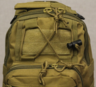Однолямковий міський тактичний рюкзак Tactical барсетка сумка слінг із системою molle на 7 л Coyote (095-coyote) - зображення 10