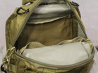 Однолямковий міський тактичний рюкзак Tactical барсетка сумка слінг із системою molle на 7 л Coyote (095-coyote) - зображення 13