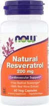 Натуральна добавка Now Foods Natural Resveratrol 200 мг