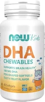 Жирні кислоти Now Foods Риб'ячий Жир для Дітей, Kid's DHA, 100 мг, 60 гелевих капсул (733739016072)