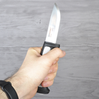 Нож фиксированный Mora Robust (длина: 206мм, лезвие: 91мм, углеродистая сталь), черный/серый - изображение 5