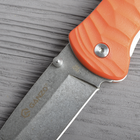 Нож складной Ganzo G6252 (длина: 210мм, лезвие: 89мм, сатин), оранжевый - изображение 5