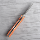 Нож складной Ganzo G6252 (длина: 210мм, лезвие: 89мм, сатин), оранжевый - изображение 9